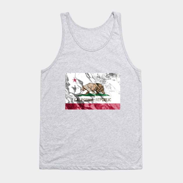 Flag of California - Marble texture Tank Top by DrPen